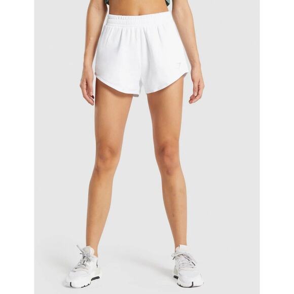 Gymshark Womens White Training Sweat Shorts Relaxed Fit Size XXL Pockets… - Picture 4 of 9